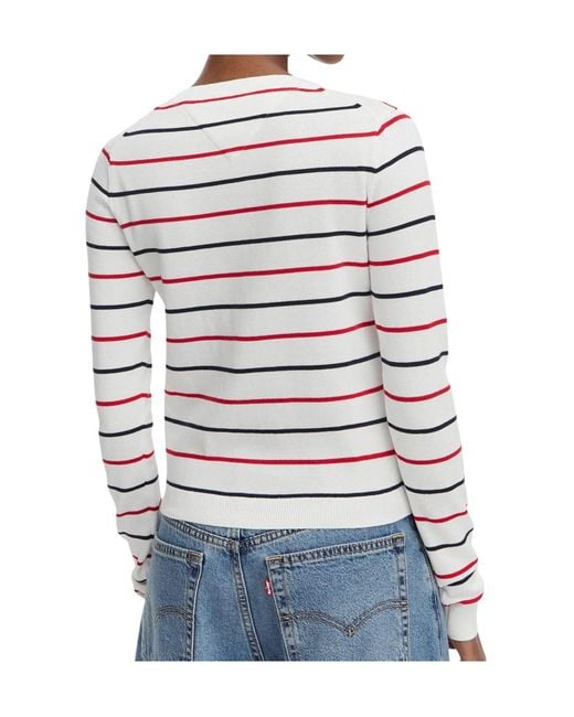Tommy Hilfiger White Long-Sleeve Knit Cardigan