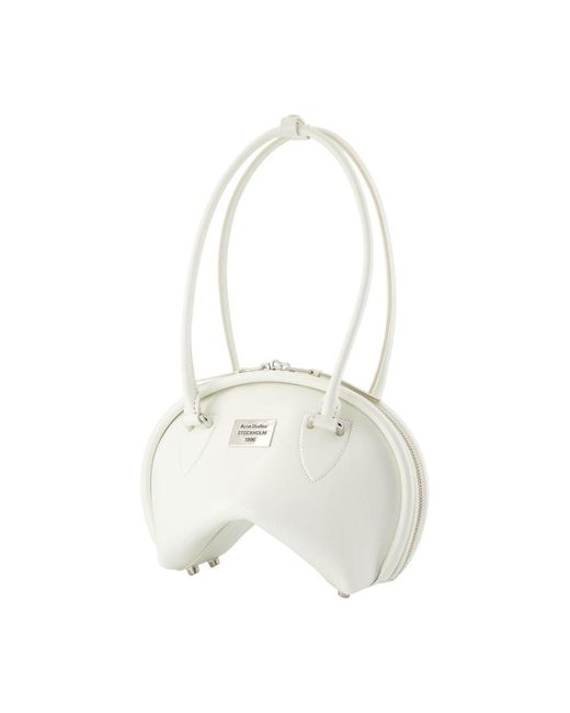 Acne White Bowlina Mini Shoulder Bag