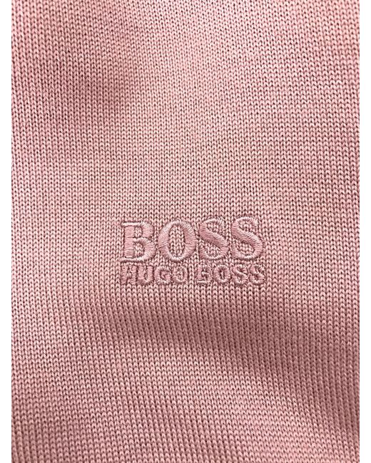 Boss Pink Round Neck Sweater for men