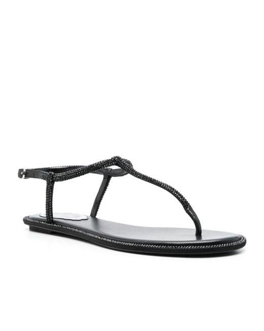 Rene Caovilla Brown René Caovilla Diana Embellished Thong Sandals