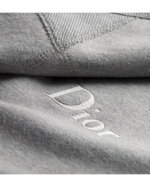 Dior Gray Sweatshirt With Embroidery, Relaxed Fit for men