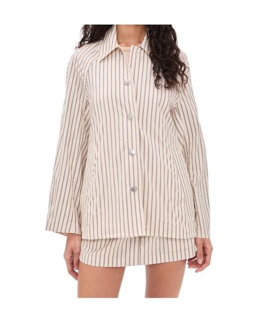 Rag & Bone Natural Long-Sleeved Striped Shirt