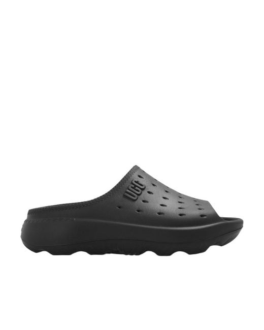 Ugg Brown Slide It Logo-Embossed Sandals for men