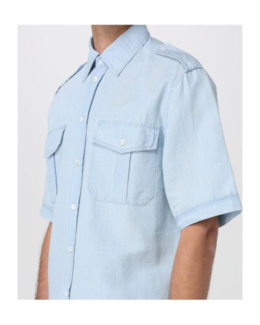 Barena Blue Pocket Shirt for men