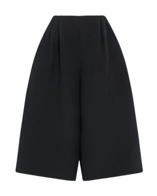 The Row Black Fauna Pleated Tailored Shorts