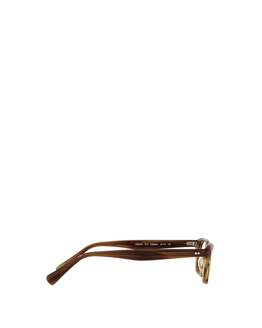 Oliver Peoples White Edelson Rectangle-Frame Glasses for men