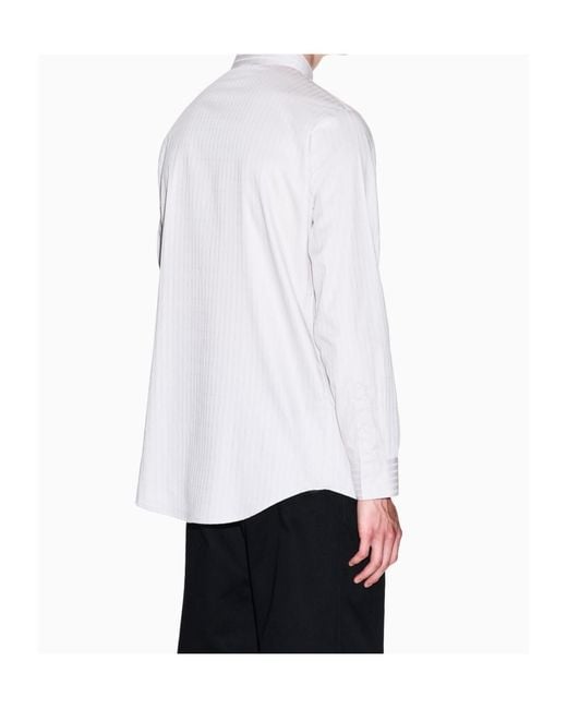 ARMANI EXCHANGE White Button-Fastening Striped Shirt for men