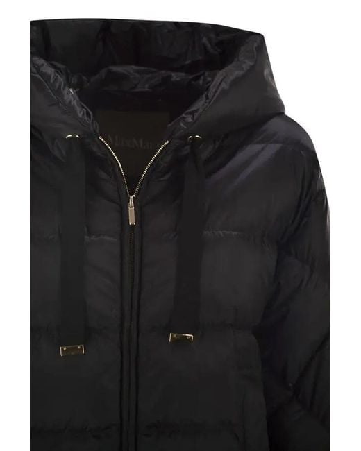 Max Mara Black The Cube Mtcsoftfe Hooded Down Jacket