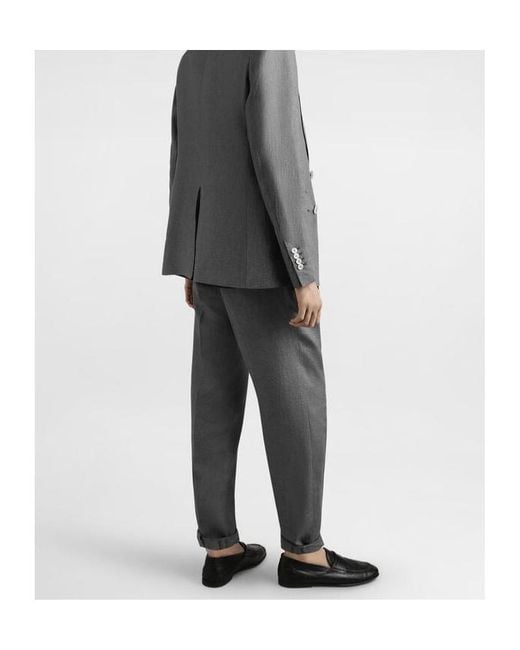Dolce & Gabbana Gray Linen Tailored Joggers for men