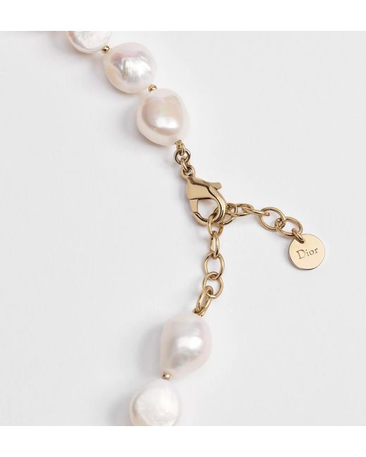 Dior Metallic Or Shiny Bow Necklace