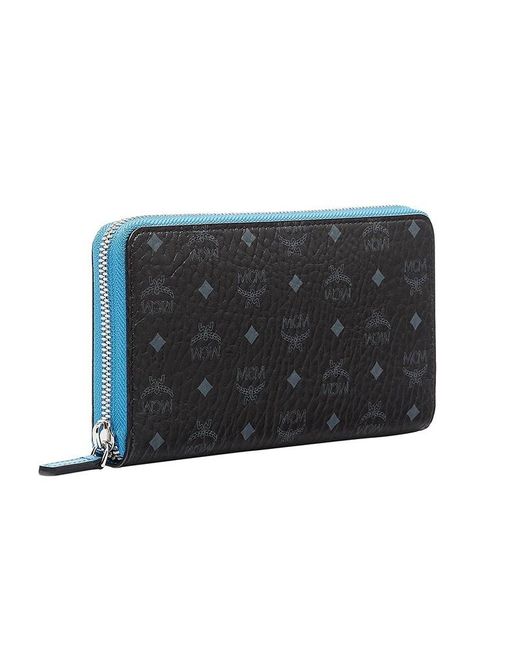MCM Black Long Zipper Wallet