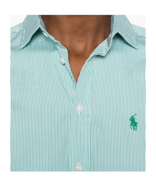 Polo Ralph Lauren Blue Polo Pony Striped Shirt
