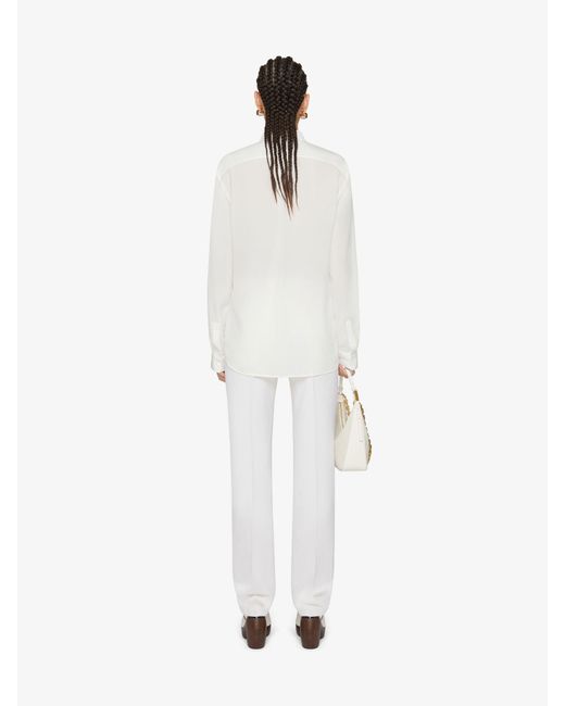 Givenchy White Sheer Collared Button-Up Shirt