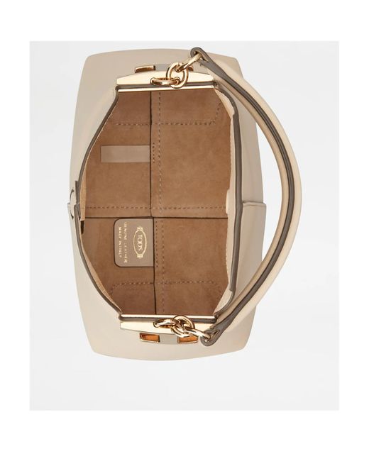 Tod's Natural T Case Mini Leather Tote Bag