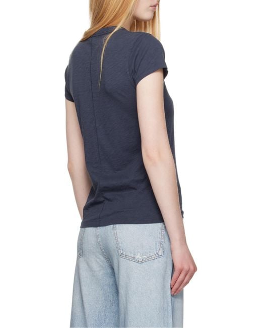 Rag & Bone Blue Logo Short-Sleeved T-Shirt