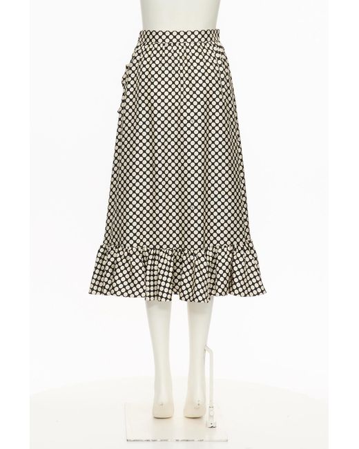 Valentino White Patterned Skirt