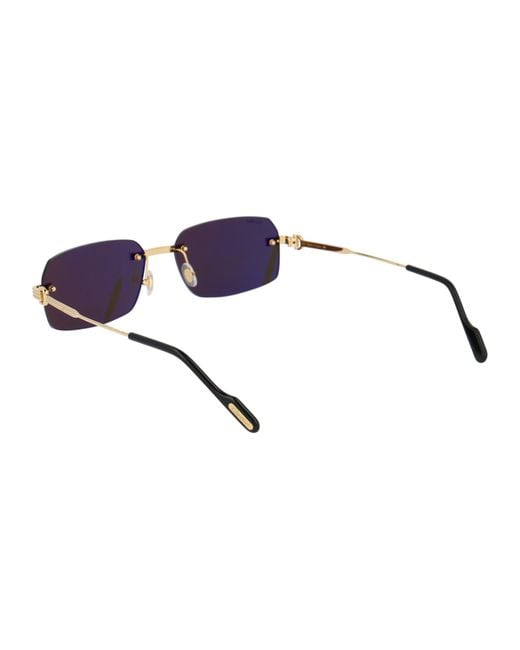 Cartier White Rectangular Frame Sunglasses for men