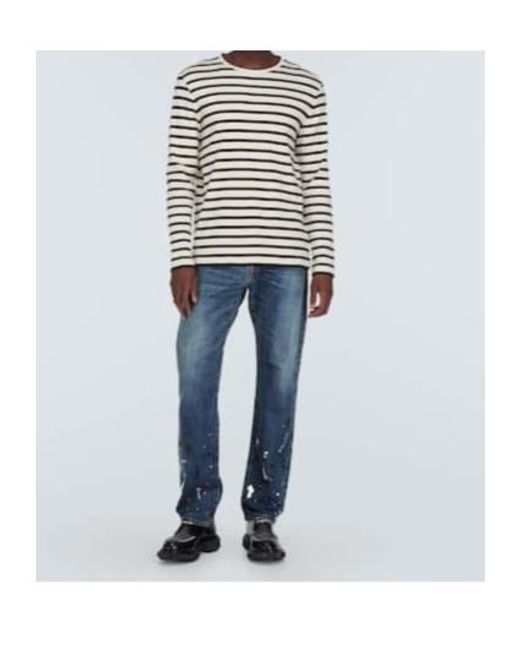 Undercover Blue Beaded Straight Jeans for men