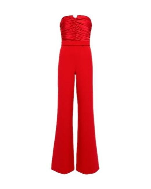 Safiyaa Red Miriana Sleeveless Jumpsuit