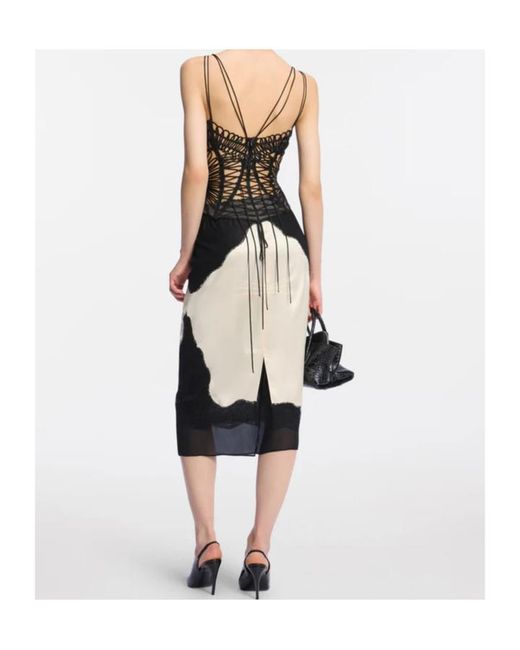 The Attico Multicolor And Ivory Midi Skirt