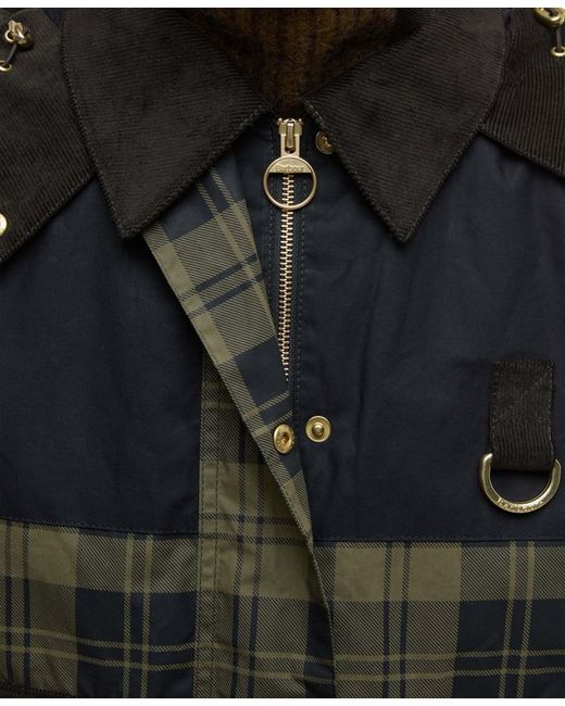 Barbour Black Checkered Panelled Jacket