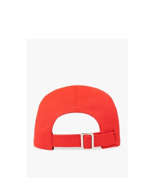 Ferragamo Red Logo Baseball Cap for men