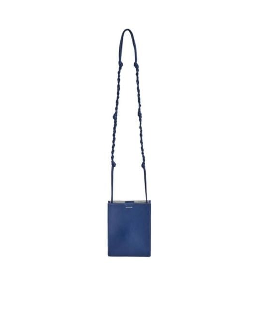 Jil Sander Blue Tangle Small Shoulder Bag
