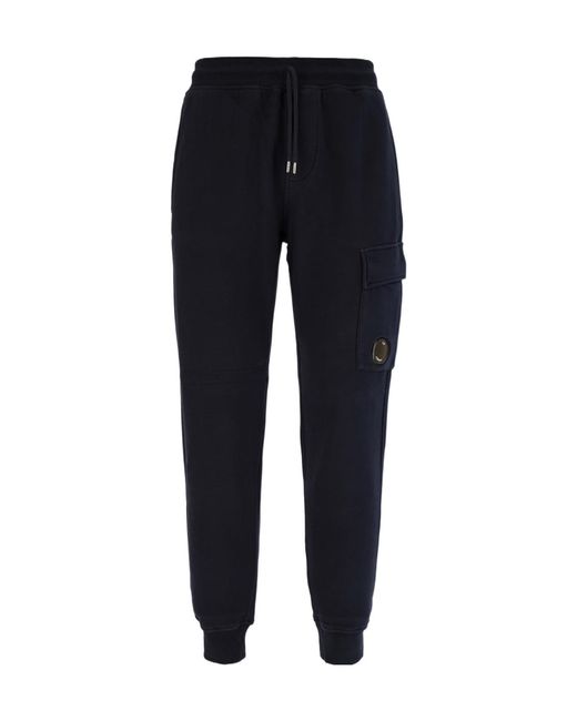 C P Company Blue Cargo Sweatpants for men
