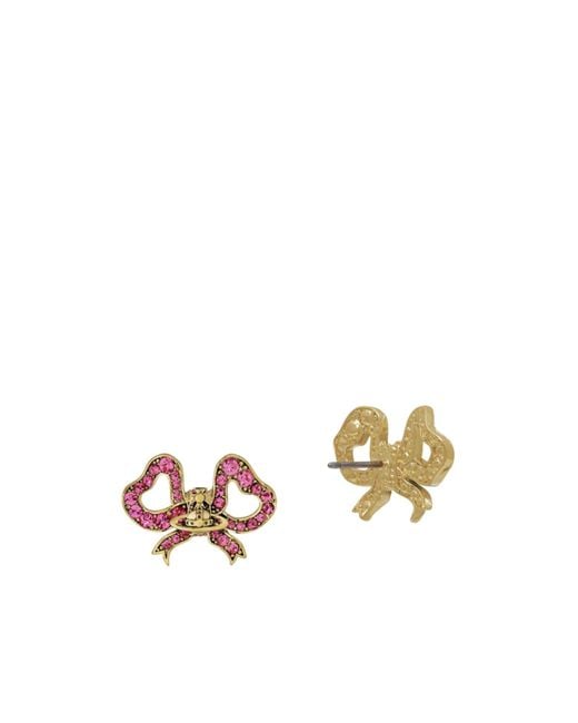 Vivienne Westwood White Rigoberta Crystal-Embellished Earrings
