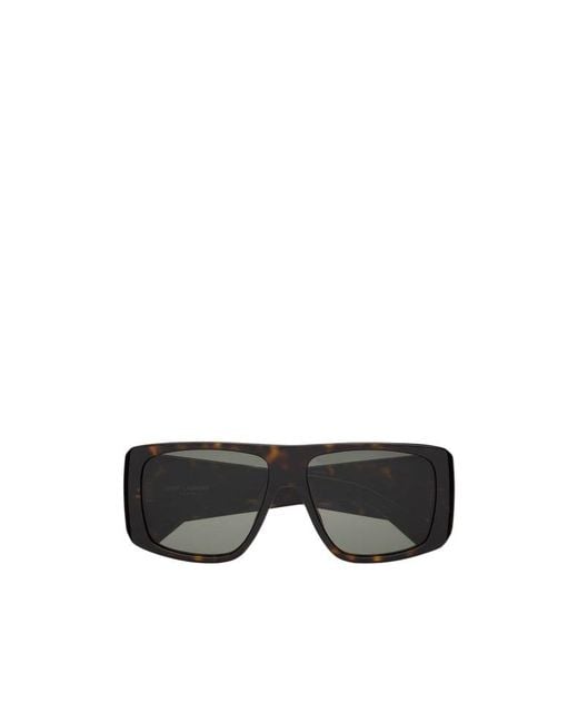 Saint Laurent Black Eyewear Square Frame Sunglasses