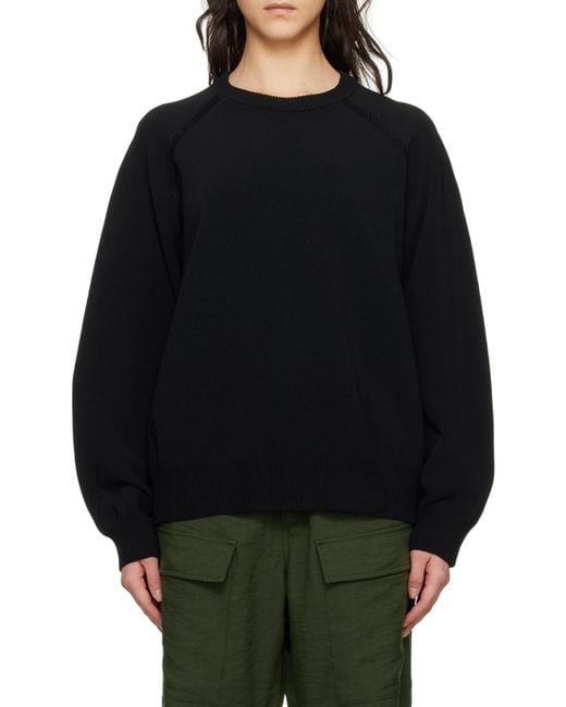 Y-3 Blue Embroidered-Logo Crew-Neck Sweatshirt for men