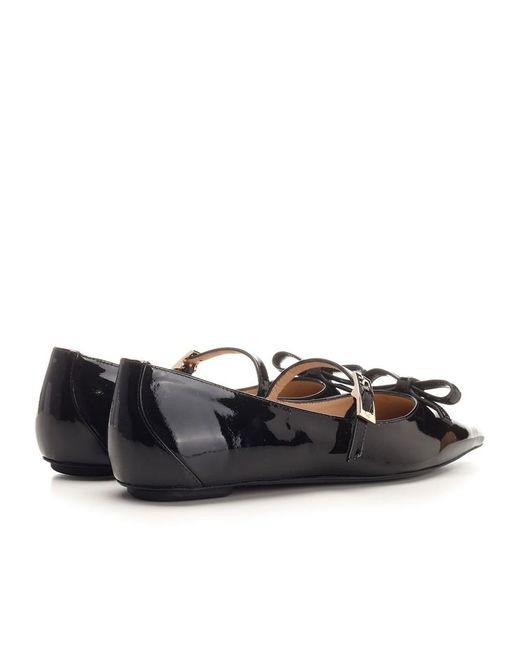 Stuart Weitzman Black Pointed Ballet Shoes