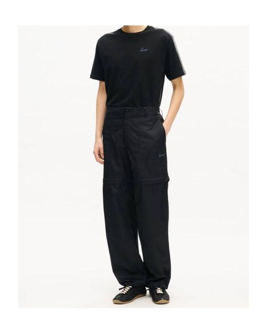 KENZO Black Signature Embroidered T-Shirt for men