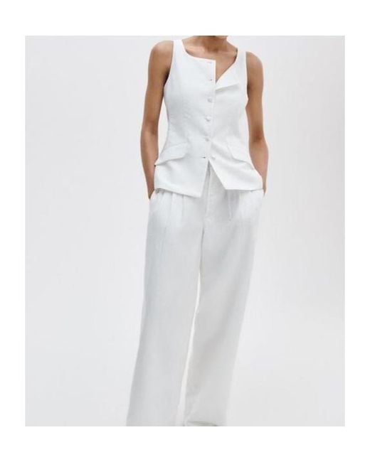 Rag & Bone White Lola Boatneck Vest