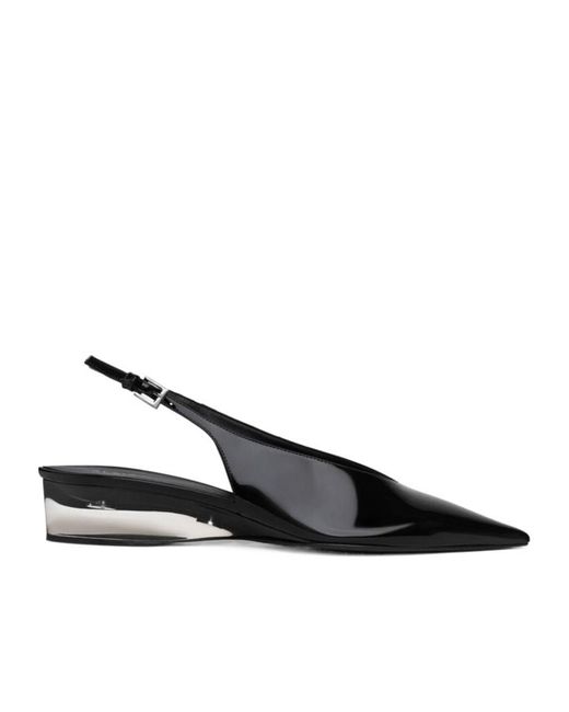 Alaïa Brown Patent-Leather Slingback Pumps