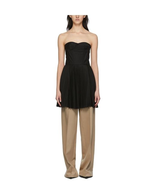 ROKH Black Strapless Dress