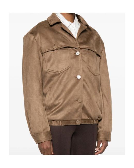 Frankie Shop Brown Long-Sleeved Casual Jacket
