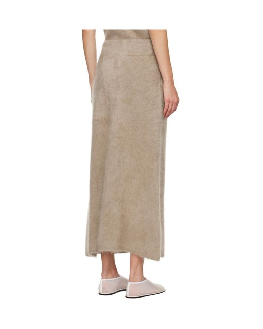Lisa Yang Natural Asta Midi Skirt