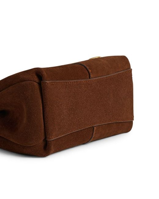 COACH Brown Lana 19 Suede Shoulder Bag