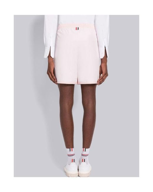 Thom Browne Pink Drawstring Cotton Track Shorts for men