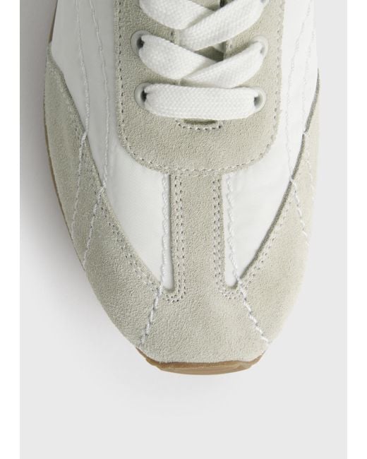 Totême White Totême Low-Top Lace-Up Sneakers