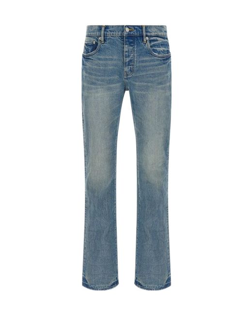 Purple Brand Blue P004 Worn Flared Jeans for men