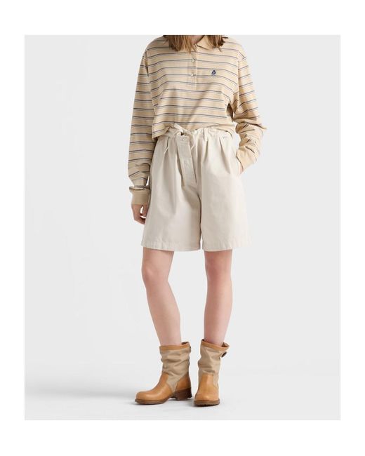 Prada Natural Old Gabardine Bermudas