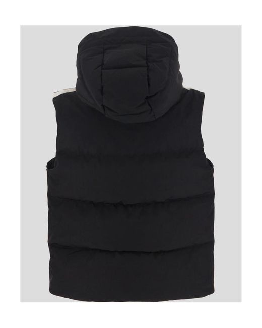 Palm Angels Black Logo Printed Padded Vest for men