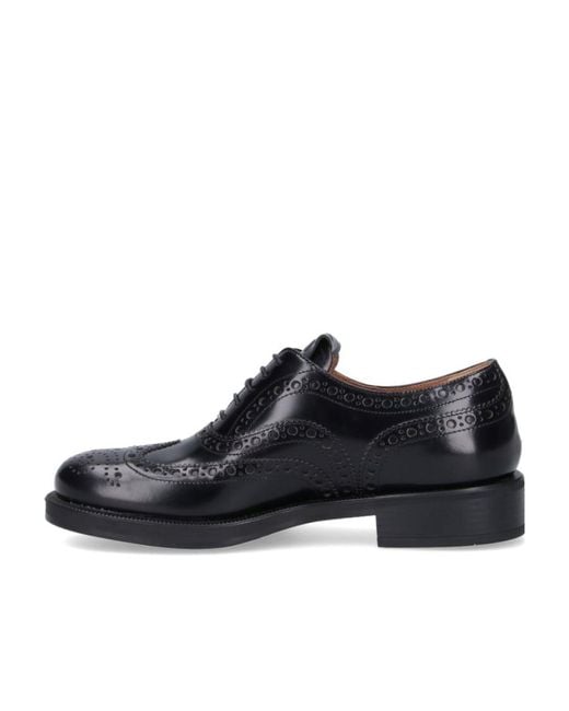 Miu Miu Black Church's X Round Head Lace Up Business Dress Shoes