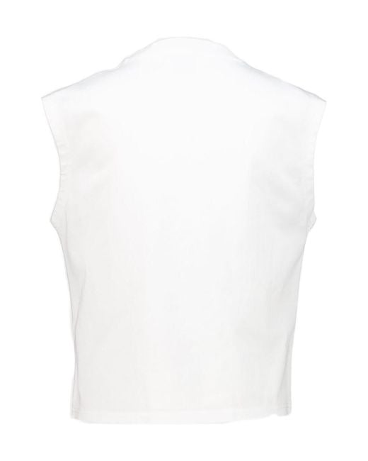 Casablanca White Egyptian Arch Sleeveless T-Shirt