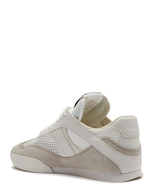 Chloé White Kick Panelled Mesh Sneakers