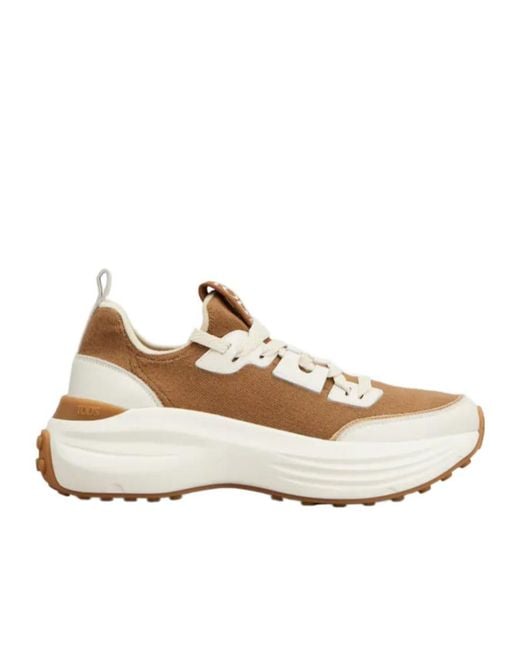 Tod's Natural Logo Detailed Lace-Up Sneakers