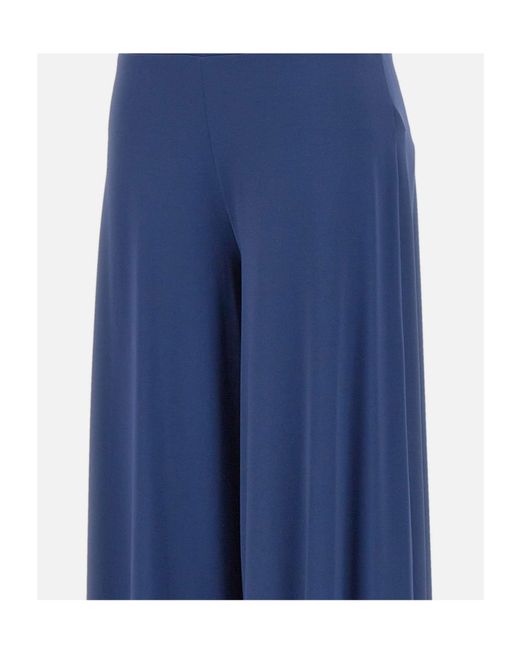 Kaos Blue Wide-Leg Fluid Pants