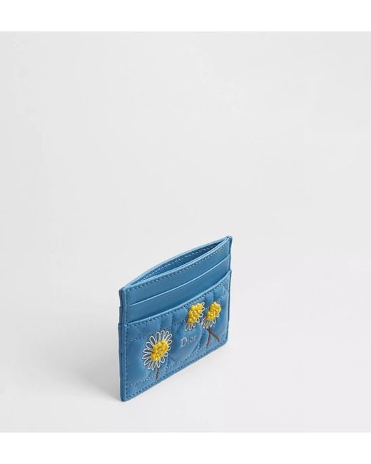 Dior Blue Iviera Jardin Freesia Card Holder